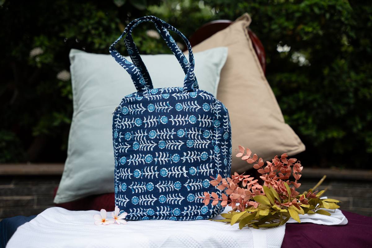 Indigo Motif Handbag