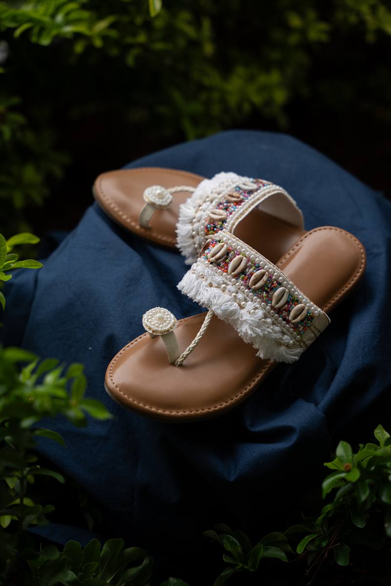 Pearl Fringe Kolhapuri