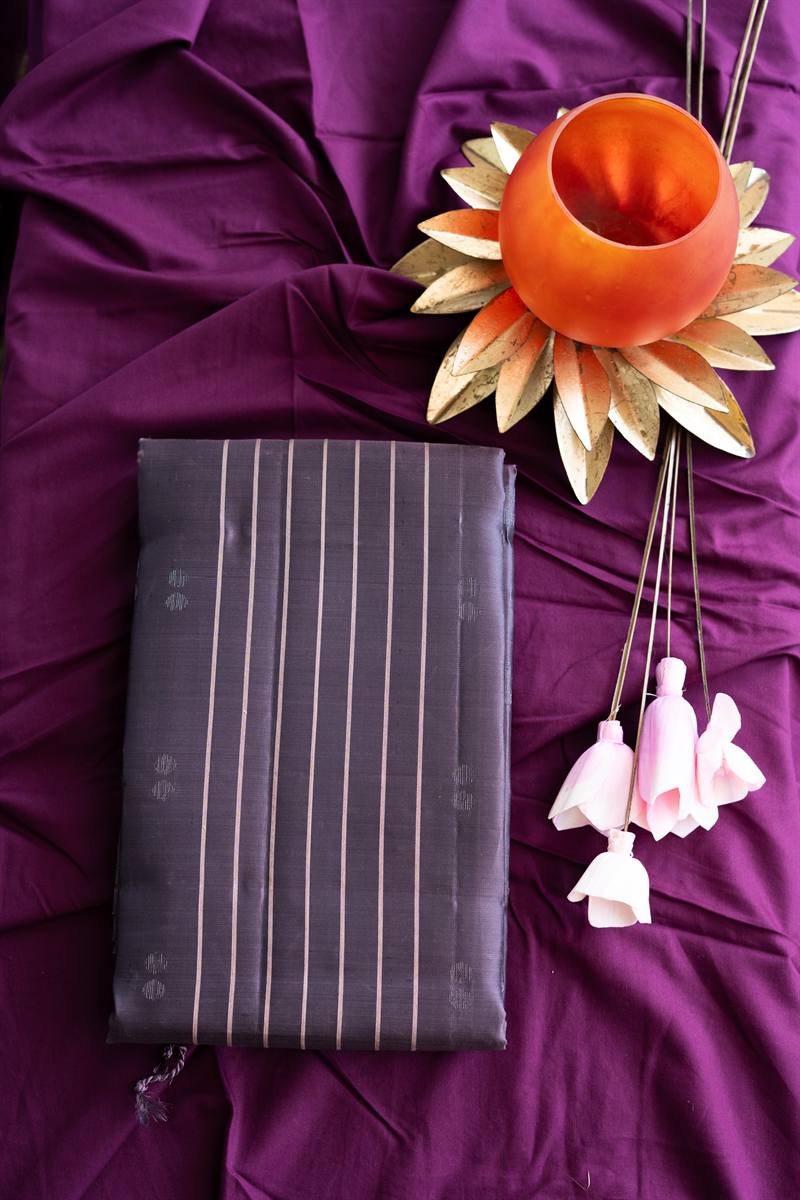 Charcoal Silver Stripe