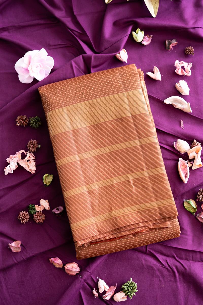 Copper Stripe Silk