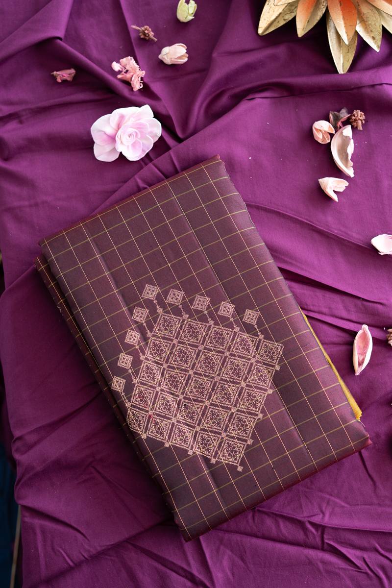 Plum Medallion Silk