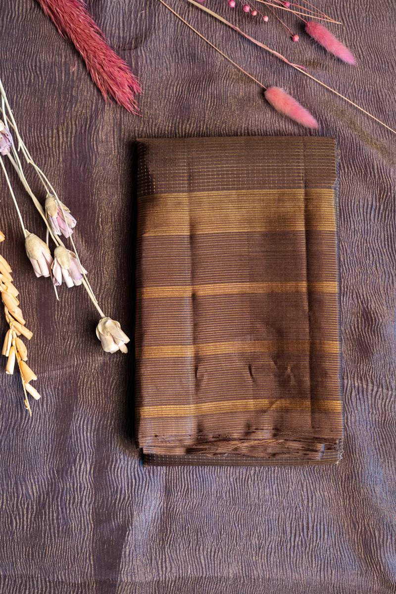 Cocoa Stripe Silk