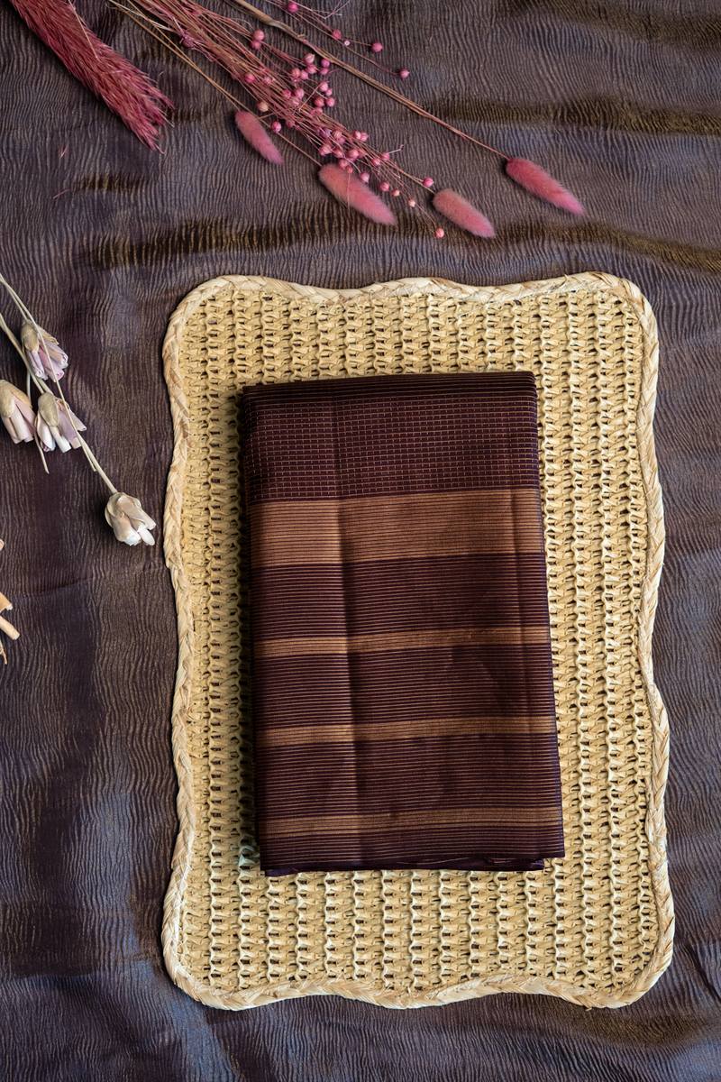 Umber Stripe Silk