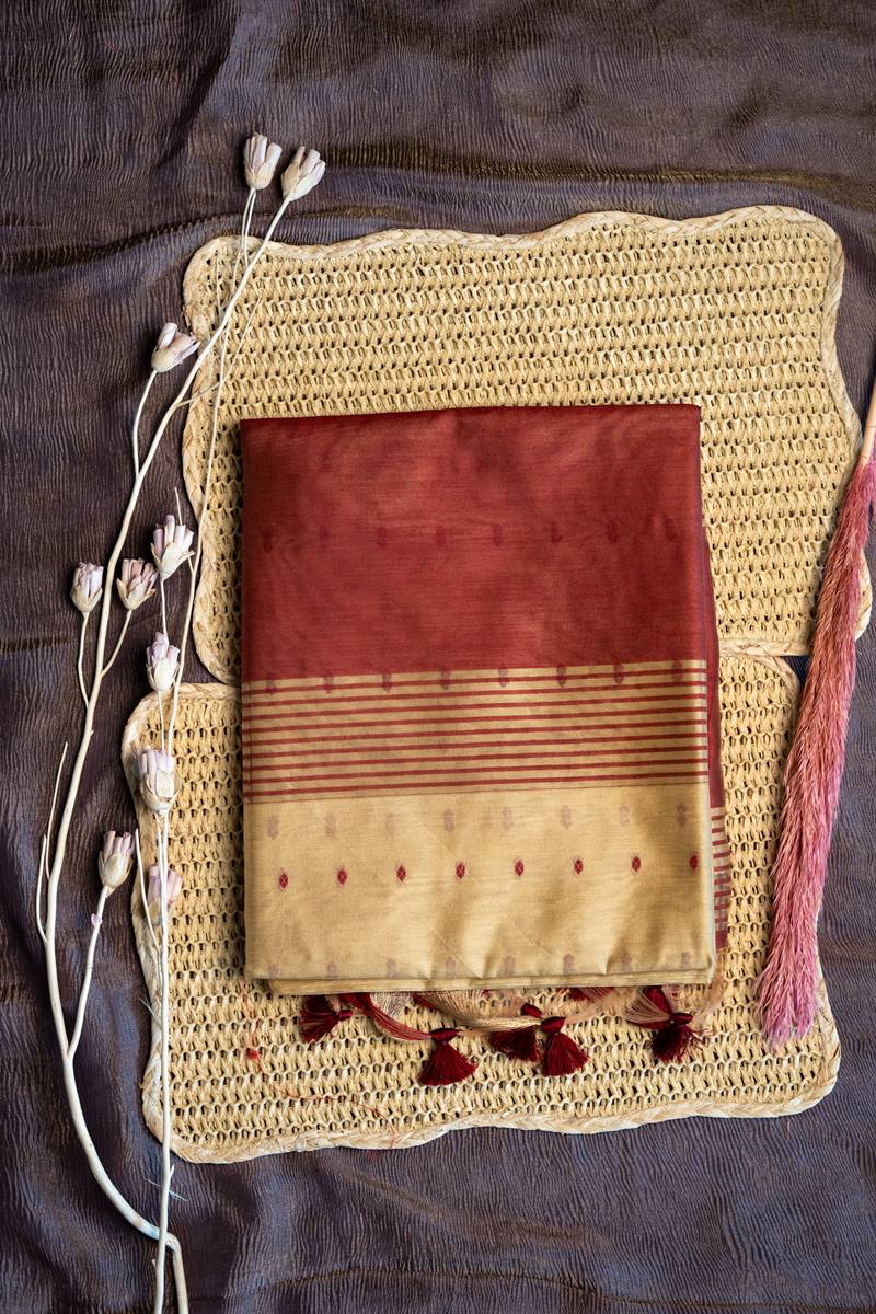 Rust Gold Dot Border