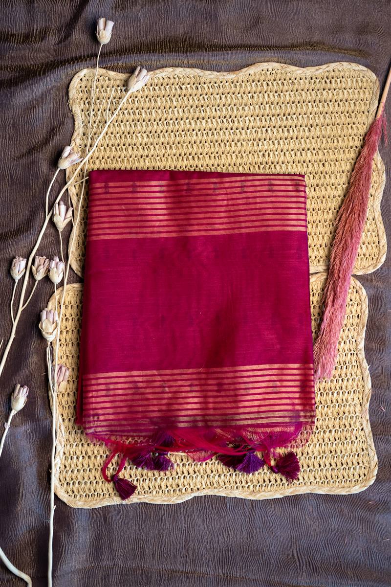 Magenta Stripe Tassel