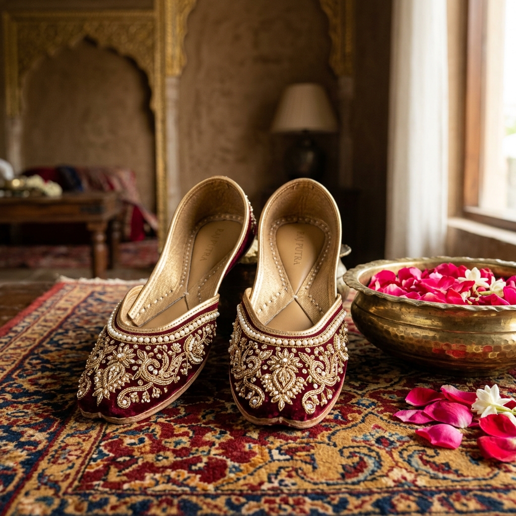 Embellished luxury bridal juttis