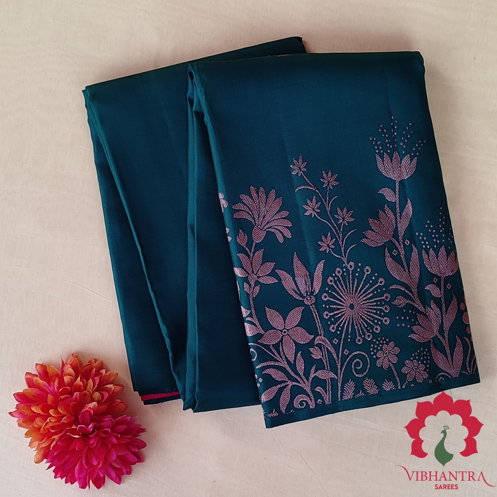 Mint Sage Organza Silk Saree