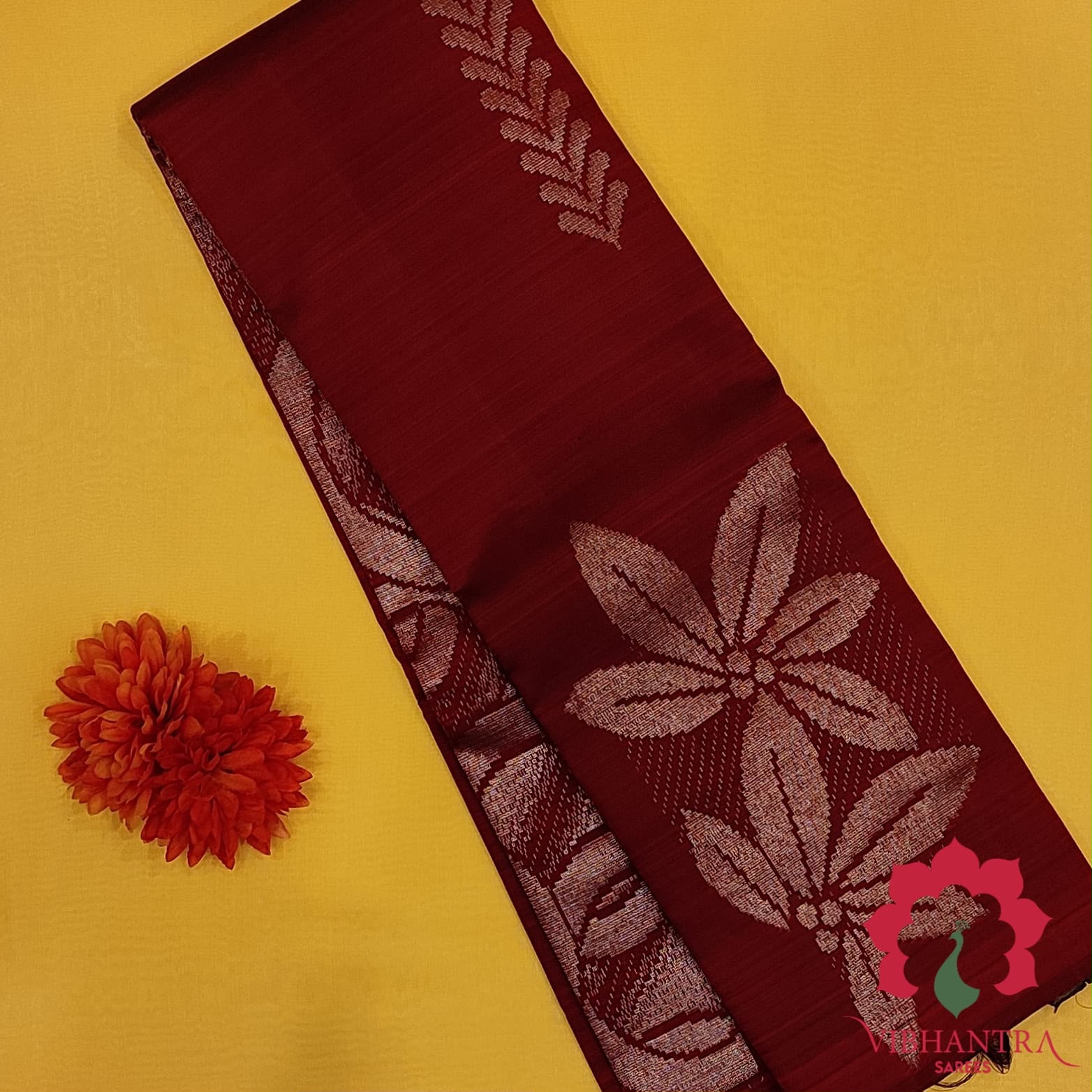 Coral Pink Paithani Silk Saree