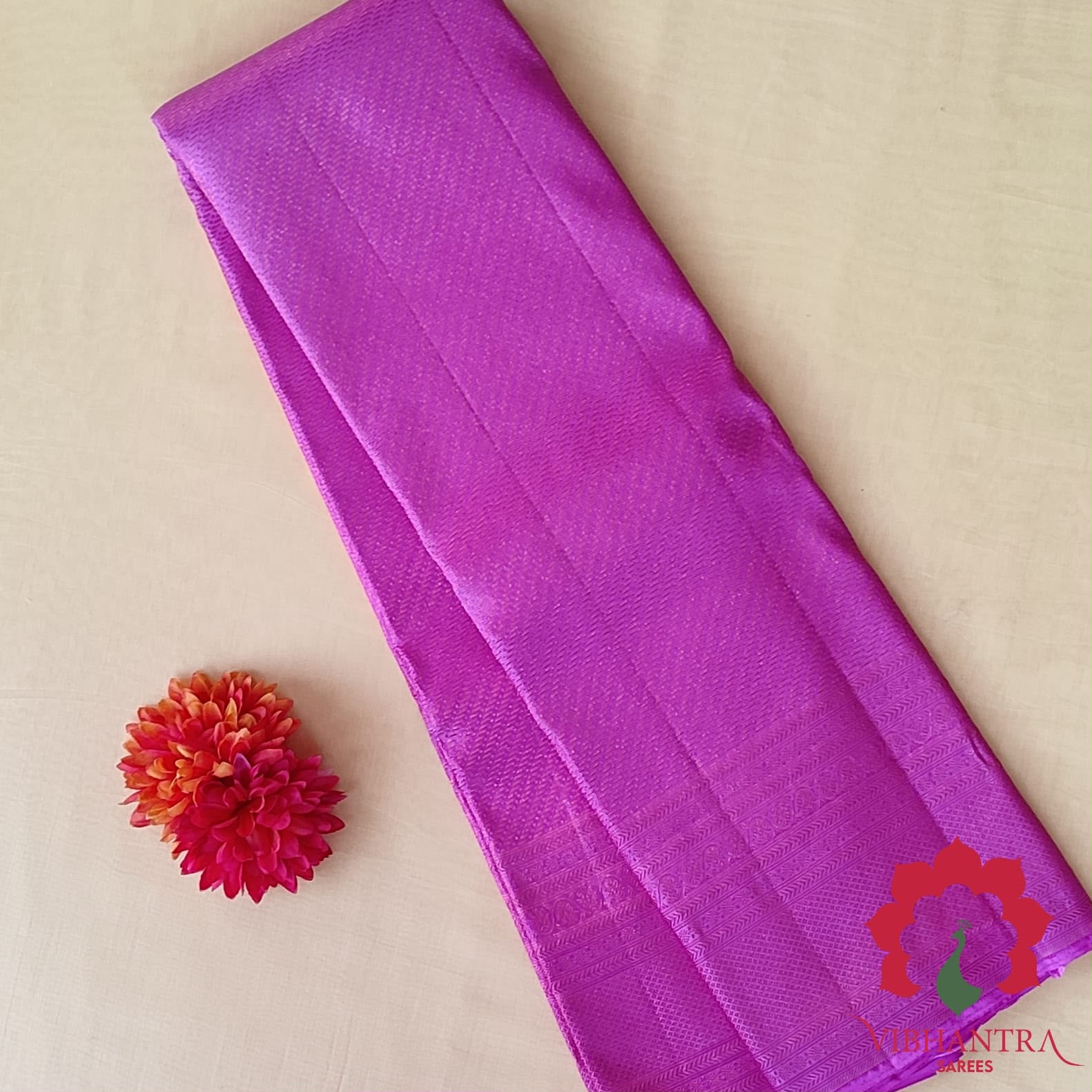 Olive Green Chanderi Drape Saree