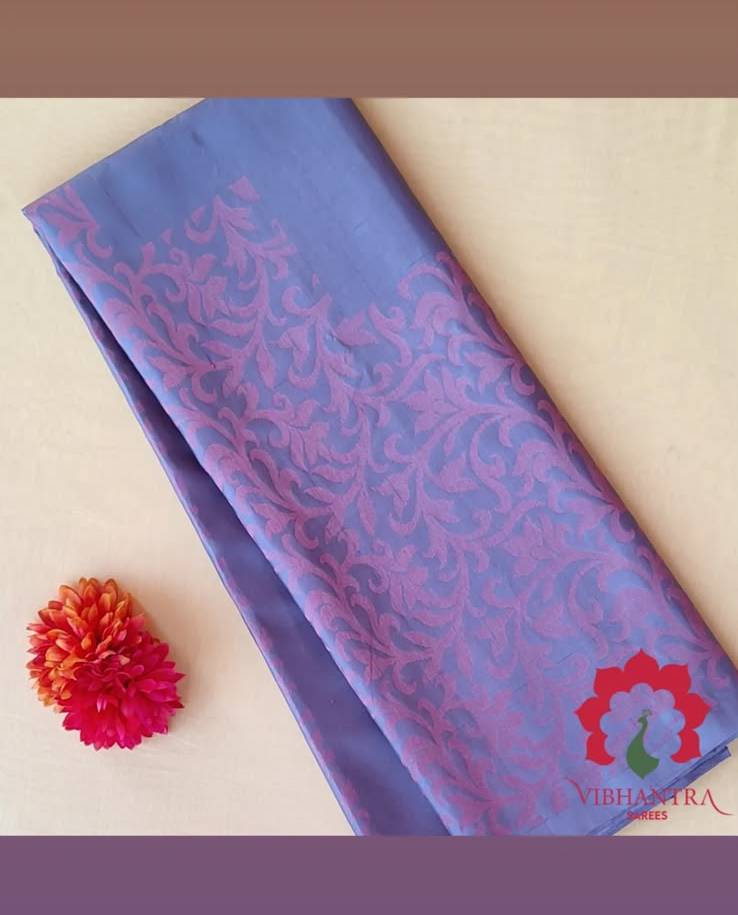 Lilac Blossom Organza Saree